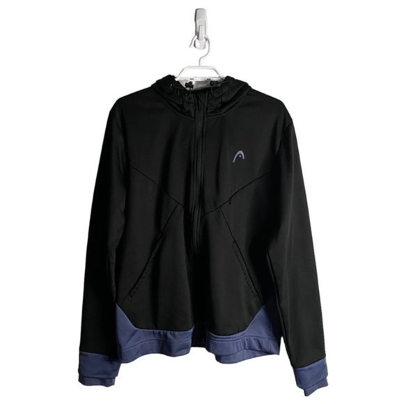 Head Men's Black Power Full Zip Athletic Hood Jacket - Picture 1 of 11